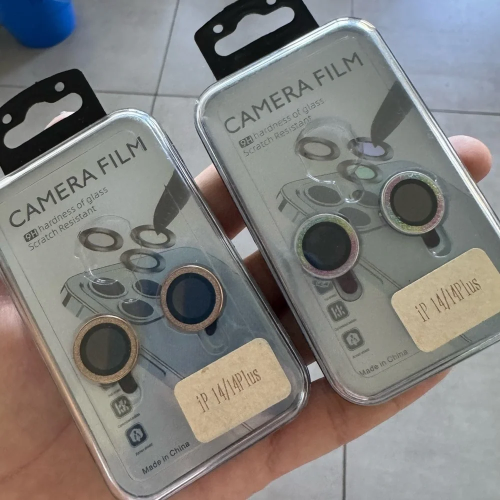 iPhone 14 / 14 Plus Camera Lens Protectors – 2-Pack Glitter Rings ✨